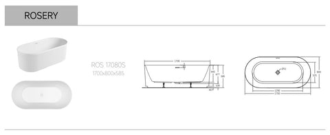 ALCOSWELL ROSERY Vasca Free Standing