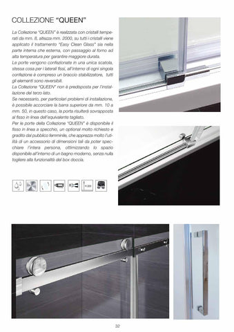Queen Cabina Doccia Angolare Scorrevole