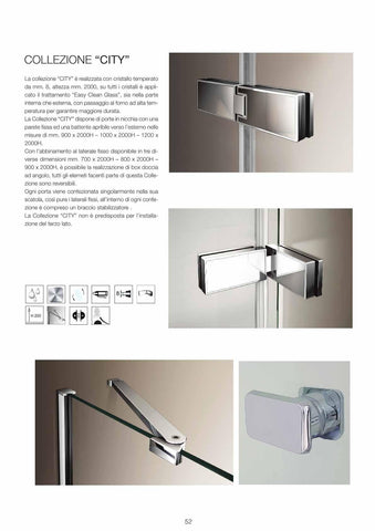 City Cabina Doccia Angolare Battente