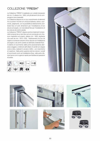 Fresh Cabina Doccia Angolare Doppio Battente Tondo