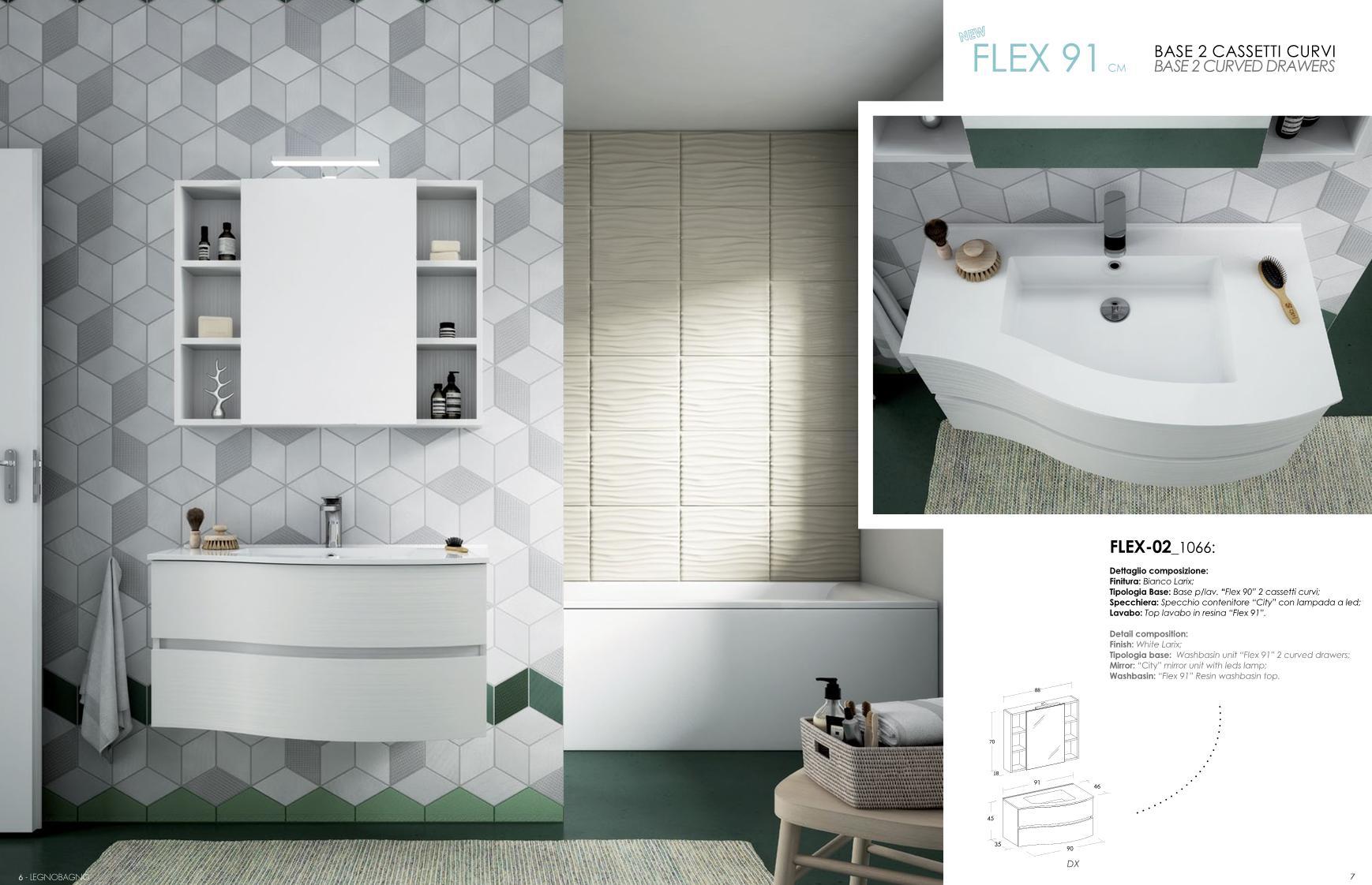 Flex 02 Mobile Arredo Bagno CM 90 | Legnobagno